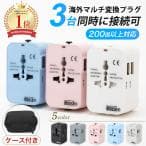iHouse 海外 変換プラグ USB2ポート付