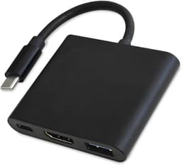 シズカウィル HDMI 変換アダプタ ハブ 高速転送 4K高画質 急速充電 変換ケーブル 1個 HDMI 3in1 01 ブラック ACADHDMI01BK