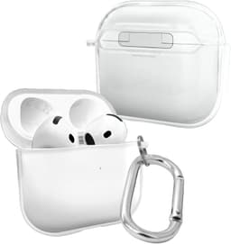 シズカウィル AirPods 4 クリアケース 透明 クリア ケース カバー カラビナ付 C03 1個 ケース 03 クリア APPODS4C03CL