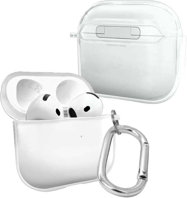 シズカウィル AirPods 4 クリアケース 透明 クリア ケース カバー カラビナ付 C03 1個 ケース 03 クリア APPODS4C03CL