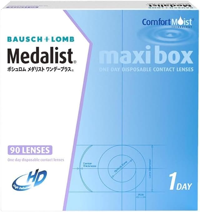 Bausch + Lomb ボシュロム メダリスト ワンデープラス マキシボックス 90枚入り 【BC】8.6【PWR】-0.25