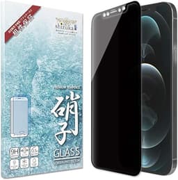 シズカウィル iPhone12ProMax ガラスフィルム 覗き見防止 黒縁 1枚 APIP12PMNOGLBK