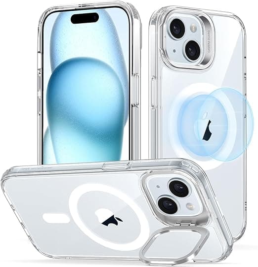 ESR iPhone 15 6.1インチ スタンド付ハイブリッドケース Clear ClassicHybridCasewithStandHaloLockforiPhone15 ClassicHybridStand