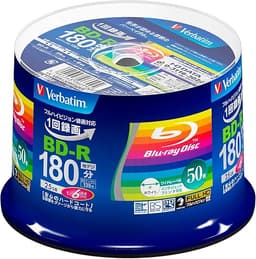 三菱化学メディア Verbatim BD-R(Video) 1回録画用 130分 1-6倍速 50枚スピンドルケース50P インクジェットプリンタ対応(ホ...
